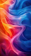 Obraz premium Home Screen Wallpaper For A Smartphone, Minimalistic, Vivid Colors, Flower, Forest, Abstract