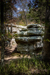 Rock formations in the Garden of the Gods recreation area in southern Illinois.