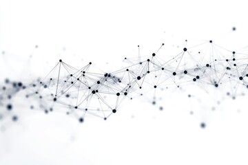 Obraz premium Illustration of a Network of Interconnected Nodes Representing Data Flow in a Data Science System on a Clear White Background