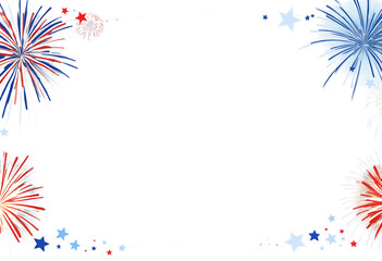 Fireworks Frame on a transparent background