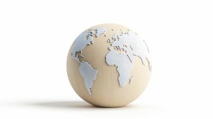 Fototapeta premium Egg Featuring a World Map Design, Symbolizing Global Connectivity and the Intersection of Nature and Culture in a Unique and Creative Presentation