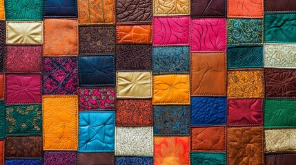india leather background patchwork