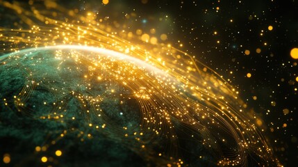 Fototapeta premium 3D Internet Business Communication Technology with Global Network and Telecommunication 