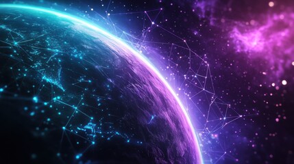 Fototapeta premium 3D Internet Business Communication Technology with Global Network and Telecommunication 