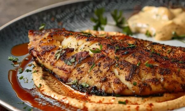 Cajun blackened catfish with remoulade sauce, Video