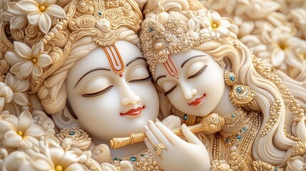 Craft a close-up image of Hindu gods