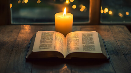 Advent Devotional Book with Candle