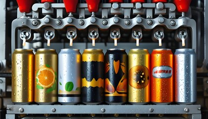 Efficient Industrial Conveyor System for Aluminum Can Production and Beverage Packaging