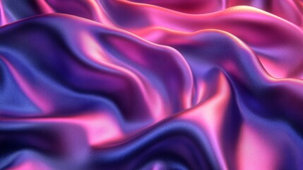 Obraz premium Vibrant silk fabric with flowing texture and neon colors