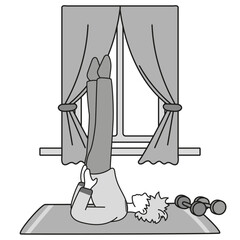 Bodyweight Workout Routine high-Intensity interval training. Infographics showing sports exercises. People doing core strength, balance, endurance. Vector illustration