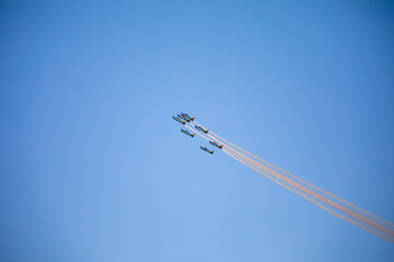 Traditional Brazilian Smoke Squadron, consisting of 3 Super Tucano A-29 Turboprop aircraft