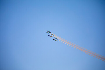 Traditional Brazilian Smoke Squadron, consisting of 3 Super Tucano A-29 Turboprop aircraft
