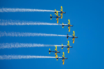 Traditional Brazilian Smoke Squadron, consisting of 3 Super Tucano A-29 Turboprop aircraft