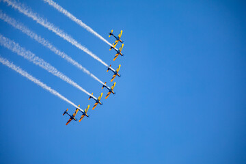 Traditional Brazilian Smoke Squadron, consisting of 3 Super Tucano A-29 Turboprop aircraft