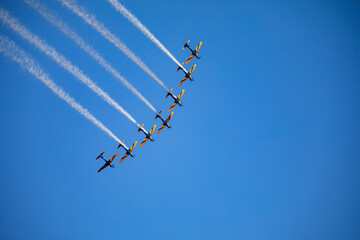 Traditional Brazilian Smoke Squadron, consisting of 3 Super Tucano A-29 Turboprop aircraft