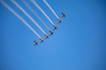 Traditional Brazilian Smoke Squadron, consisting of 3 Super Tucano A-29 Turboprop aircraft