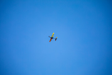 Traditional Brazilian Smoke Squadron, consisting of 3 Super Tucano A-29 Turboprop aircraft