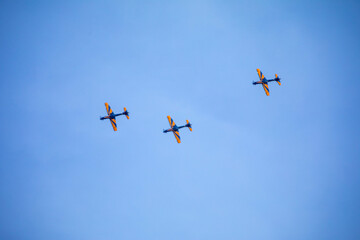 Traditional Brazilian Smoke Squadron, consisting of 3 Super Tucano A-29 Turboprop aircraft