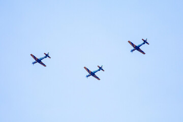 Traditional Brazilian Smoke Squadron, consisting of 3 Super Tucano A-29 Turboprop aircraft