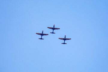 Traditional Brazilian Smoke Squadron, consisting of 3 Super Tucano A-29 Turboprop aircraft