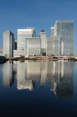 Naklejka premium View of Canary Wharf financial district, London