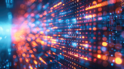 Programming code abstract technology background of software developer and Computer script bright colors. Generative AI.