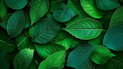 Fototapeta premium green leaf texture, flora and foliage, nature concept