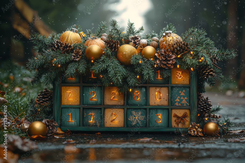 Poster a digital advent calendar with interactive features that reveal new festive content and exclusive of