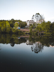 Obraz premium a wonderful view of the river and its reflections