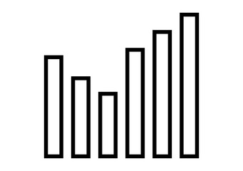 Icono negro de gráfico de estadísticas