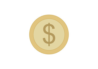 Obraz premium Moneda dorada de dólar norteamericano 