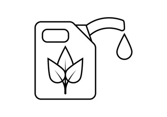 Icono negro de garrafa de combustible ecológico 