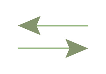 Flecha verde derecha e izquierda