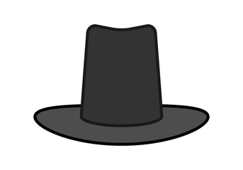 Sombrero de copa negro y elegante