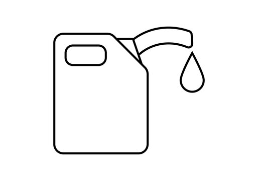 Icono negro de garrafa de combustible de gasolina