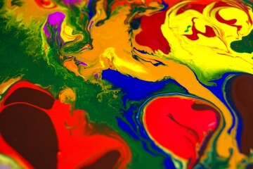 Modern abstract background. Flowing mixed colors.