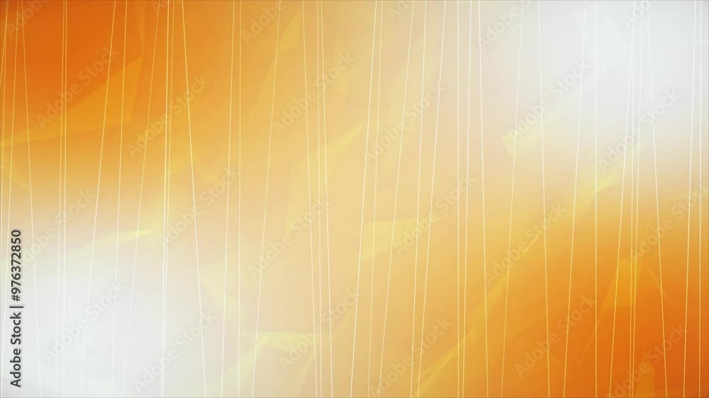 Poster 4k bright orange white animated background. geometric lines shapes in motion. minimal funny style. l
