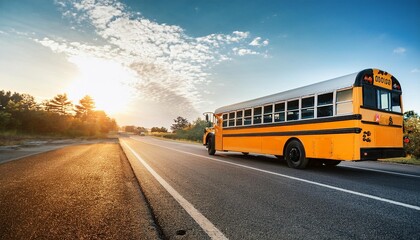 school bus on the road