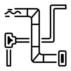 A linear style icon of air duct 