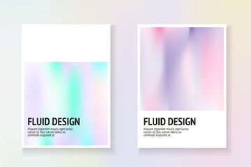 Fototapeta premium Geometry Background. Purple Holographic Flyer. Pearlescent Texture. Isolated White Template. Modern Vector. Plastic Banner. Minimalist Foil. Blue Geometry Background