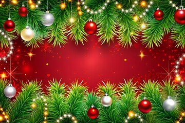 Chiritsmas Background With Ornament Copy Space.