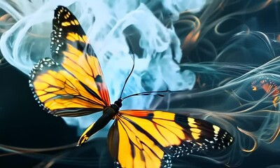 Elegant butterfly motifs and swirling lines, Video