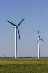 Fototapeta premium pair of wind turbines
