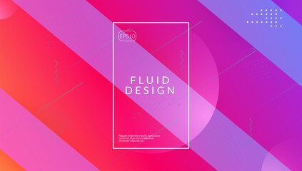 Music Poster. Cool Summer Texture. Blue Memphis Frame. Vector Concept. Light Gradient Elements. Geometric Page. Flat Landing Page. Purple Music Poster