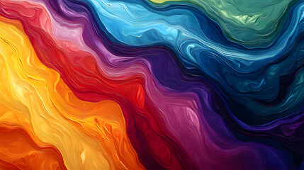 A flowing abstract river of molten colors, blending seamlessly into one another in a liquid form