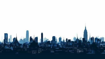 Fototapeta premium Skyline silhouette of modern and traditional architecture in Bangkok city, Thailand.