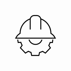 construction helmet settings icon sign vector