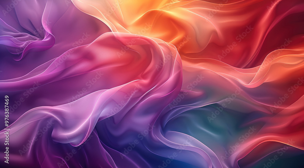 Aufkleber a dynamic and bold background filled with rich, saturated colors vivid purples, fiery reds, and elec