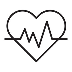 Heartbeat line icon