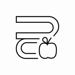 stack of books apple icon sign vector